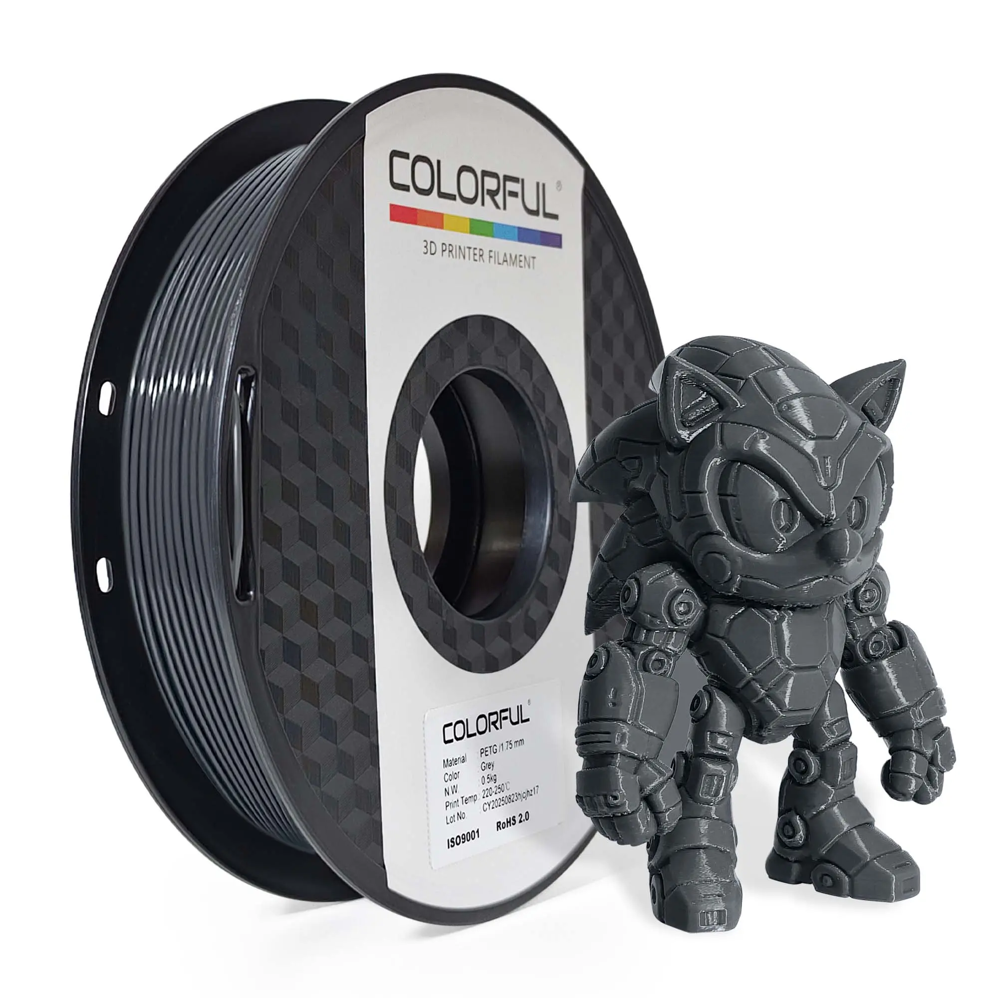 COLORFUL PETG 500g 3D Printer Filament - 100% Virgin Resin, High Impact Resistance, Smooth Surface Finish, Ideal for Functional Prototypes & Mechanical Parts