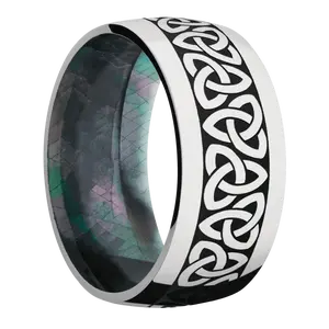 Palladium Silver + Polish Finish + Black Mother of Pearl