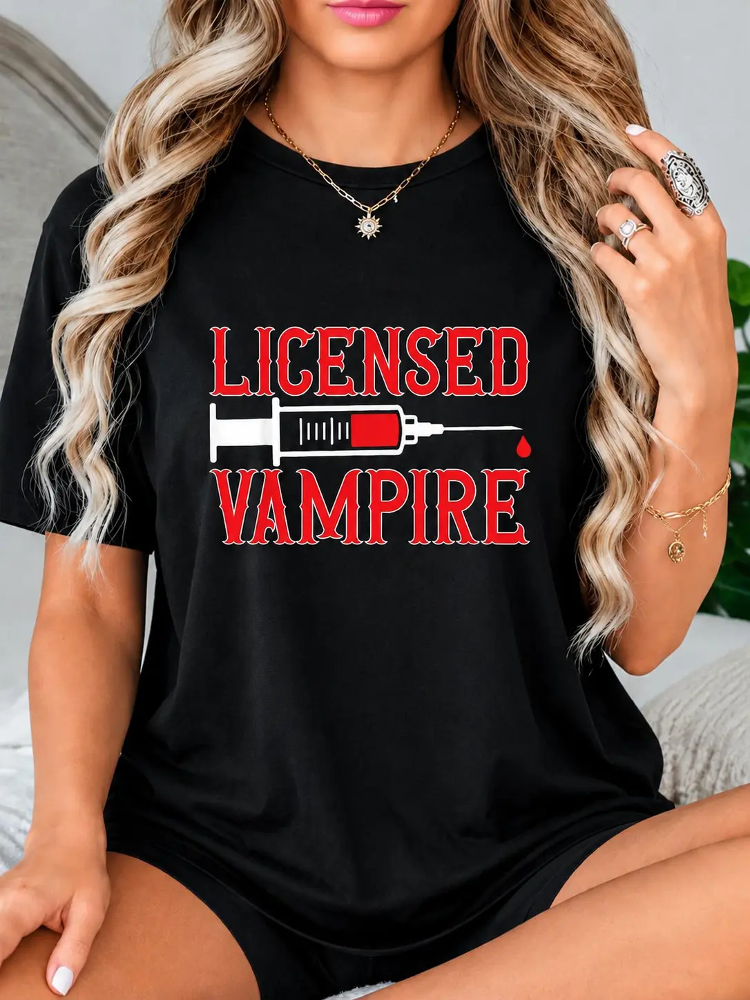100% Cotton Phlebotomy Technician Licensed Vampire Phlebotomist T-Shirt