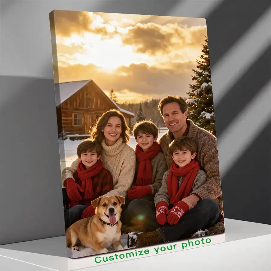 Custom Photo Canvas Painting - Framed/Unframed Personalized Wall Decor, HD Photo Print, Vivid Colors, Wood Frame Wall Decor Pictures, Ideal for Home Use & Holiday Gifts for Loved Ones