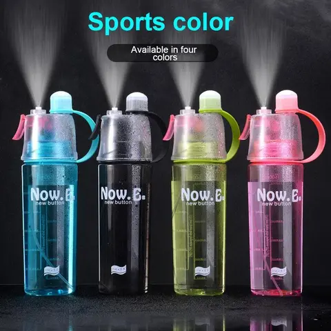 Food Grade Reusable Multi-Function Sports Water Bottle - 1-Button Cooling, 4 Color Options, Handheld Refill, Portable Sports Drinkware, Everyday Use Hydration Aid for Running, Workout & Outdoor Fitness