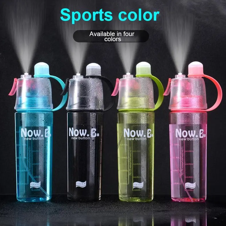 Food Grade Reusable Multi-Function Sports Water Bottle - 1-Button Cooling, 4 Color Options, Handheld Refill, Portable Sports Drinkware, Everyday Use Hydration Aid for Running, Workout & Outdoor Fitness