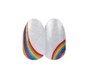 Take Pride Nail Polish Strips - Shimmering Nail Art with Rainbow Design