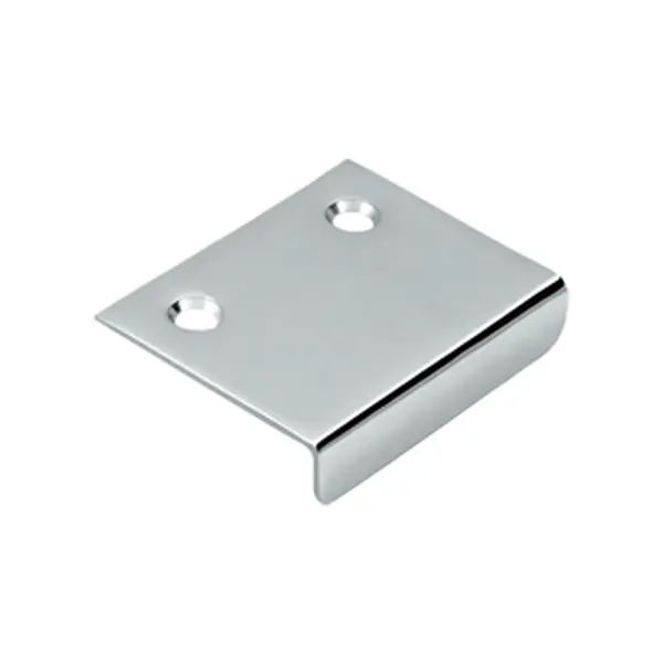 2 x 1.5 in. Drawer & Cabinet Mirror Pull, Bright Chrome - Solid