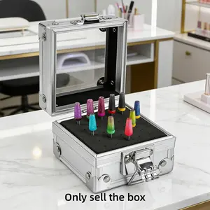 Professional 25-Hole Nail Polish Remover Organizer Box, Salon & DIY Dual-Use Tool Storage Rack, Essential Manicure Accessories Holder