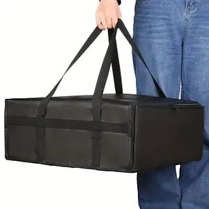 1pc Pizza Delivery Bags, Pizza Carrier Insulated Bags, for Large Takeout Delivery, Insulated Pizza Carrier Delivery Bag, Food Bag for Personal And Professional Use, Black, Food Service Equipment & Supplies