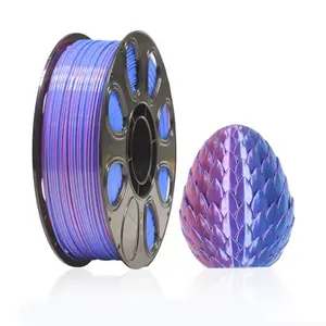 Dual Color Silk Texture Gradient Pla Printing Filament 1.75mm 250g High Speed Flow Compatible with 3D Pens & Fdm Machines DIY Crafts