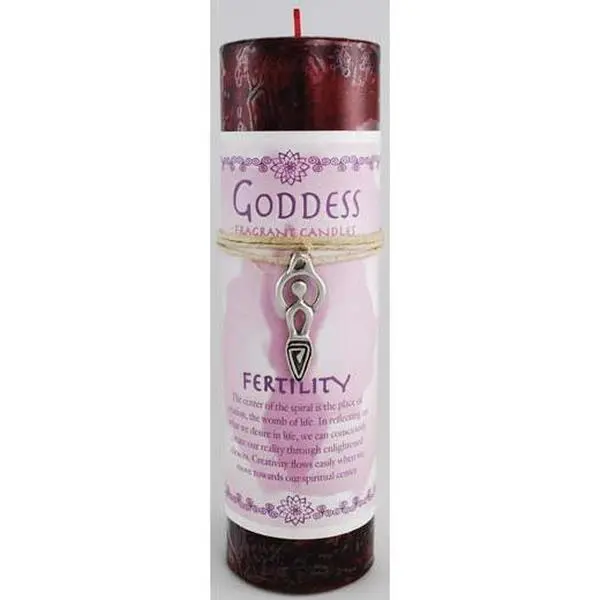 Fertility Candle with Goddess Necklace — Ritual Gift Set