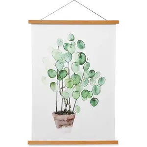 Poster Hanger Magnetic Wooden Poster Hangers, Teak Wood Magnet Poster Hanging Frame for Walls, Pictures, Prints, Maps, Scrolls and Canvas Artwork Home Decor Ornaments