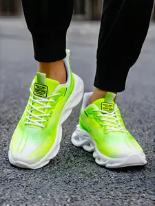 4 Colors Trendy Casual Sports Shoes - Gradient Stripe Upper, Hollow Cushion Outsole, Daily Outfit, Breathable & Fashion