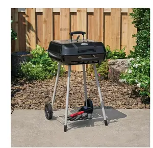 17.5 Inch Charcoal Grill with Wheels and Adjustable Dampers