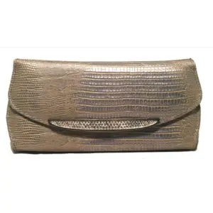 Pre-owned JUDITH LEIBER Silver Lizard Leather clutches & wristlets Leiber Lizard Crystal Sunglass Case