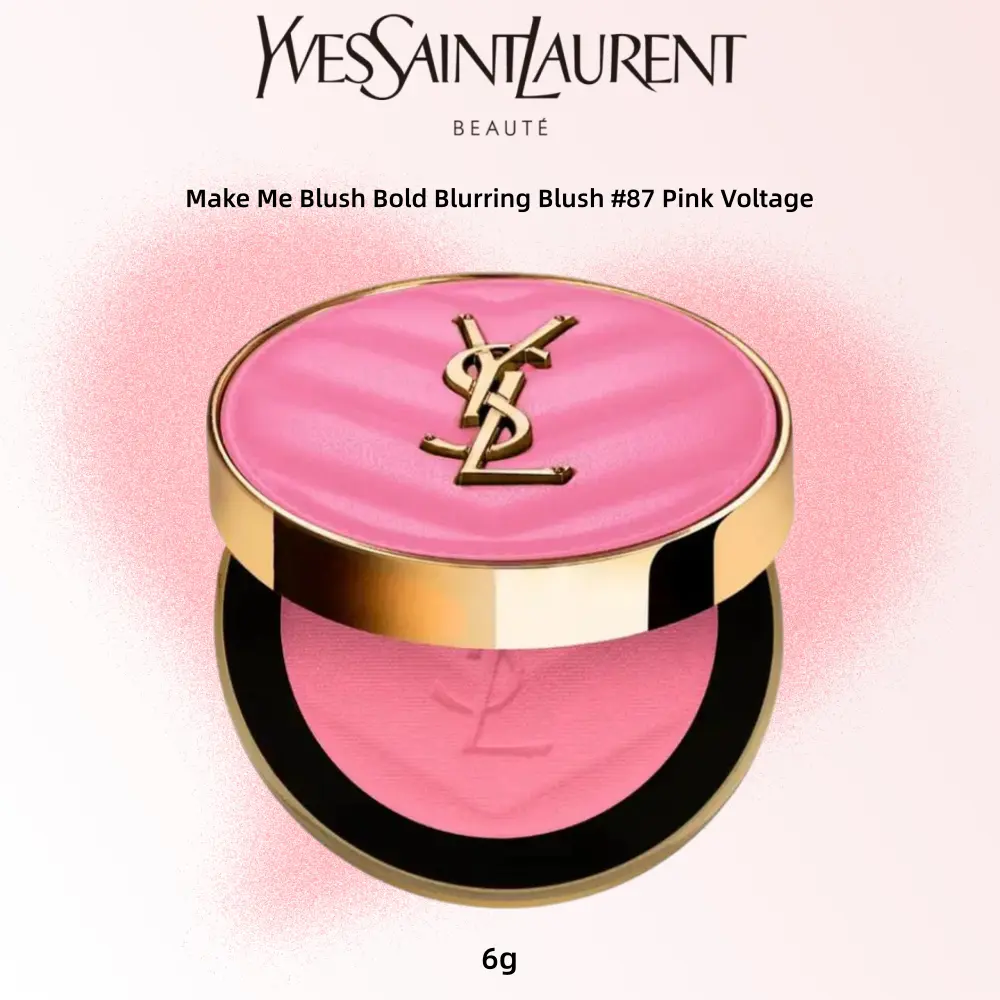 YSL 87 Pink Voltage Blush - Vibrant Pink Blush for a Radiant Flush