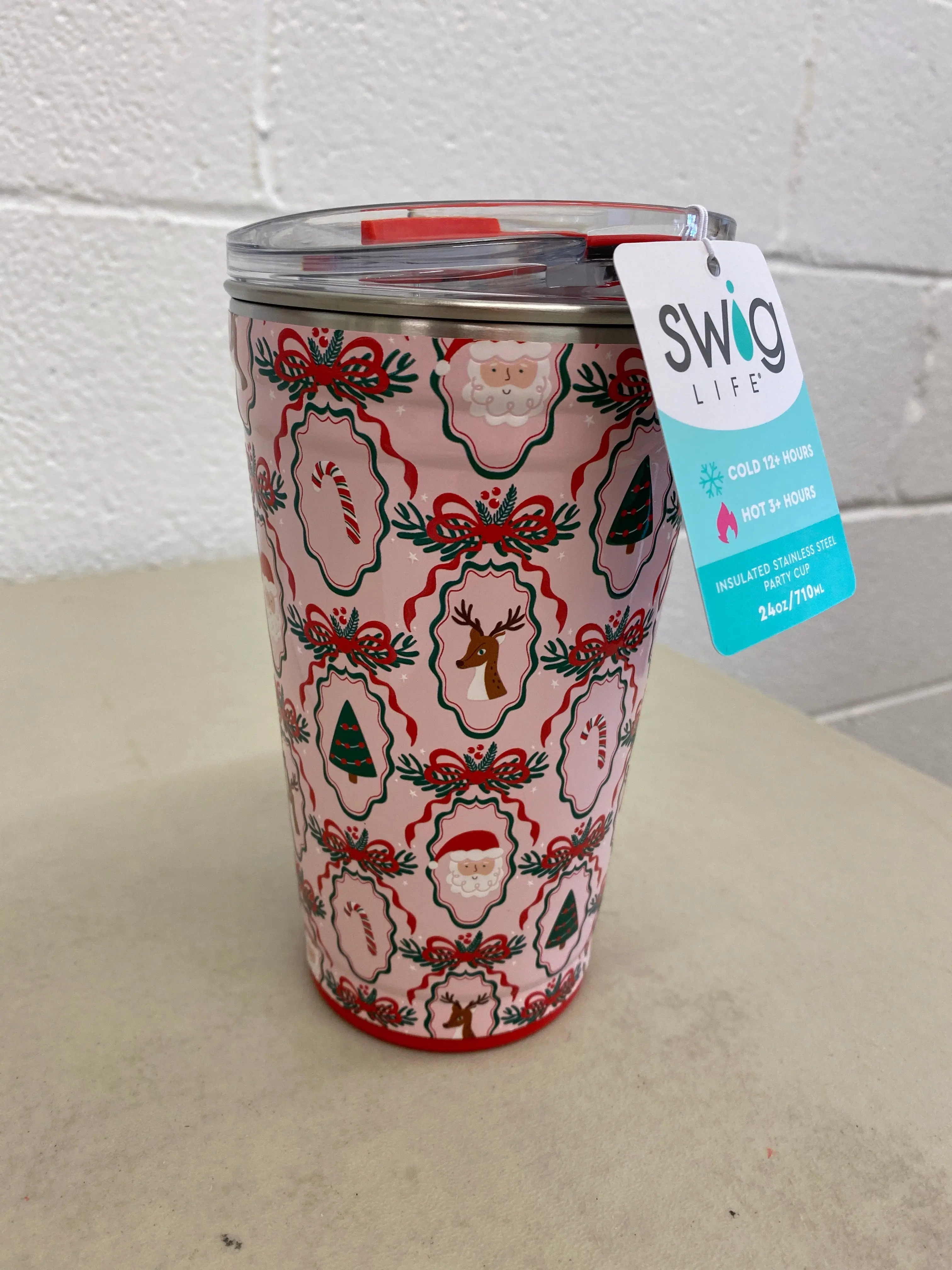Swig 24oz Party Cup, Christmas Cameo