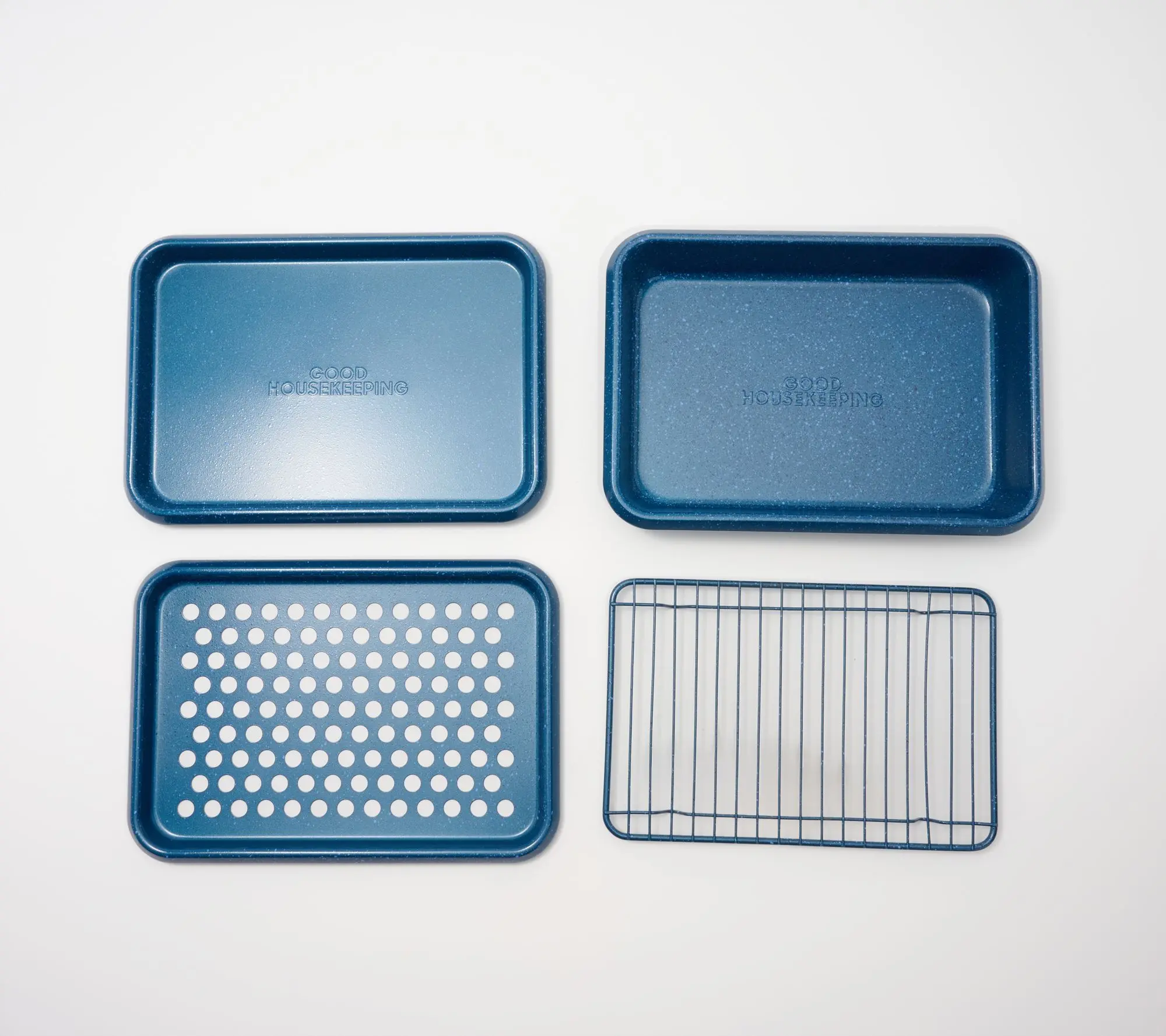 Good Housekeeping 4-Pc Mini Baking Sheet & Crisper Set Good Housekeeping 4-Pc Mini Baking Sheet & Crisper Set