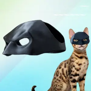 Creative Cat Headset Mini Decoration, Half Face Cat Mask Helmet, Role Playing Cute Cat Mask, Pet Supplies, Clothing, Fun Accessory, Costume