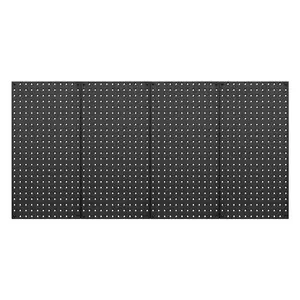 VEVOR Metal Pegboard Panels, 24x 12 Pegboard, 4 Panels, Heavy Duty Peg Board Wall Organizer with Accessories, for Living Room Garage Tool Storage Office Organization Craft Room Kitchen Home, Black