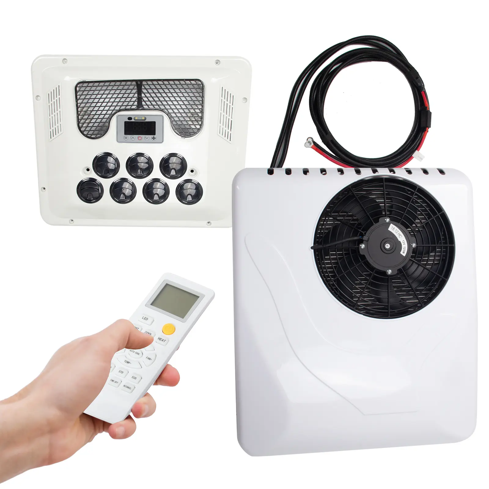 12V 13500BTU Rooftop Air Conditioner RV Truck AC Unit Cool&Heat 2 in 1 Universal quick-connect plug quick-release buckle marine use rv step paddle deadbolt