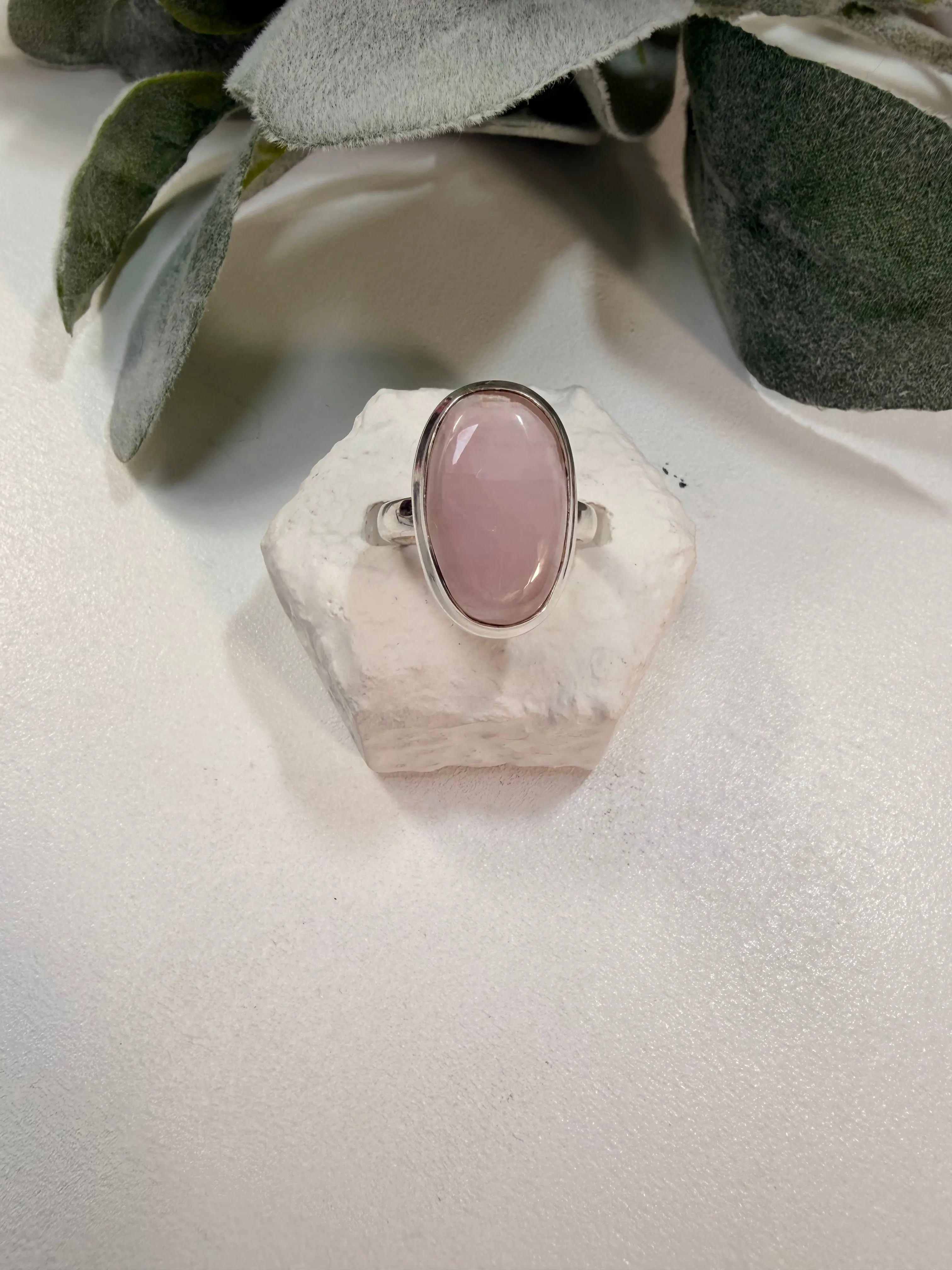 2 Pink Kunzite Ring Sz 6.5