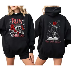 Run Little Mouse Hoodie Haunting Adeline Dark Romance T-shirt Smut Reader Book Lover Gift Unisex Cotton Blend Streetwear Fall Winter Outfits