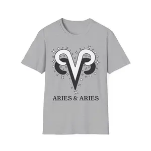 Aries Aries T-Shirt – Zodiac Couples Yin Yang Design  | Astrology Matching Tee