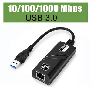 10/100/1000Mbps Gigabit USB 3.0 USB 2.0 Wired TypeC To Rj45 Lan Ethernet Adapter Network Card for PC Windows Laptop