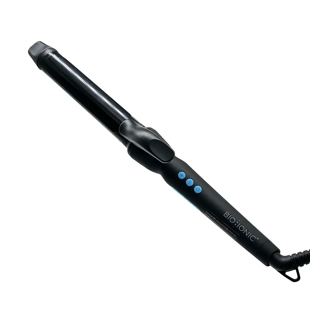 Bio Ionic Long Barrel Curling Iron Styler with Adjustable Comfort Settings