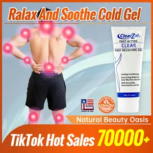 Clearzal  Soothing Cooling Gel 100g,  Relieving Body Gel, Cooling with Menthol and Frankincense, Cooling Massage Gel Cool and relax muscles, joints, waist, knees, shoulders and neck, and eliminate swelling