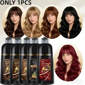 3 in 1  Hair Dye Shampoo, 1/2 Boxes Natural Extracts Nourishing Moisturizing Hair Dye Shampoo, Professional Hair Care & Styling Product for Men & Women