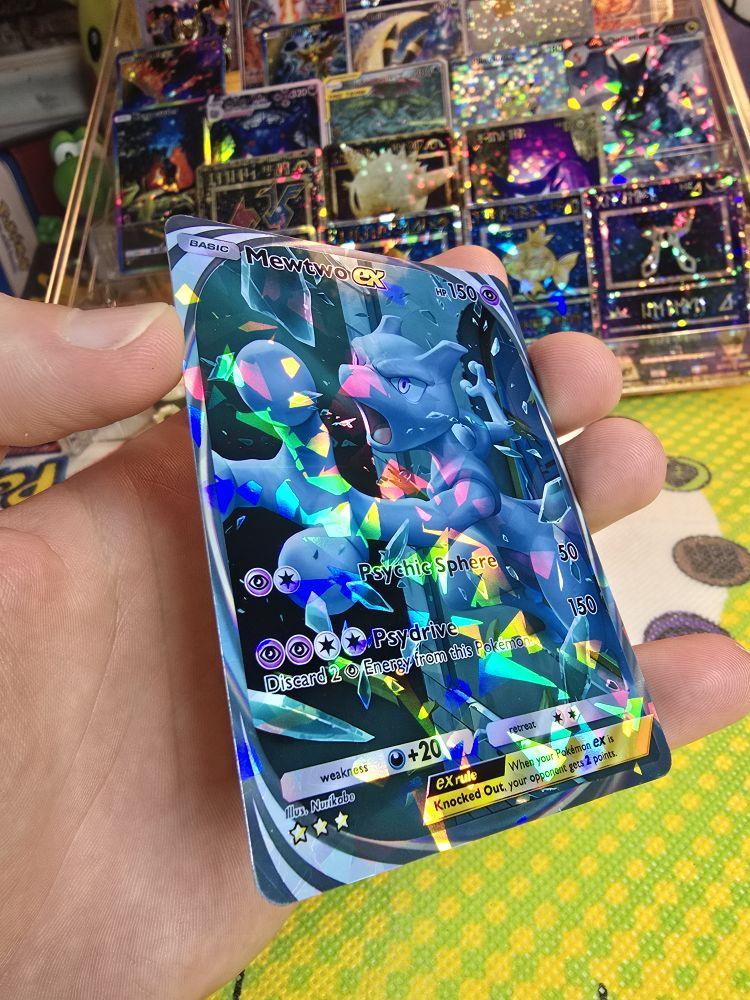 Mewtwo EX Fractal Glass Holo - Custom Pokemon Card - TCG Pocket Edition