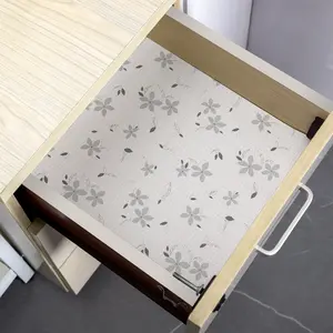 PVC Coiled Cabinet Liner 12"x8 Ft, Easy Cut Shelf Liner for Kitchen Organization