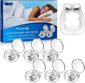 Anti Snoring Devices, Silicone Magnetic Anti Snoring Nose Clip, 6PCS Snore Stopper, Effective to Stop Snoring, Quieter Restful Sleep (White)