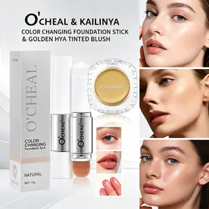 Beauty Concealer Pen Set, Color-Changing Blush, Rich Essence Foundation, Medium-High Coverage, Long-Lasting Moisturizing Makeup
