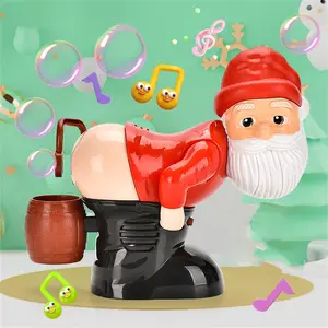 Bubble Blowing Santa, Bubble Blowing Santa Butt, Santa Blowing Bubbles Out of His Butt, Funny Santa Automatic Fart Bubble Machine with Bubble Solution, Portable Durable Bubble Machine, Outdoor & Indoor Activity