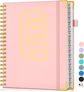 Planner 2026-2027, 18 Months Weekly and Monthly Hardcover Planner, January 2026 - June 2027, 8.5" x 11" A4 Large Daily Calendar Planner Book with Tabs, Spiral Yearly Agenda Organizer Notebook for School Work ,