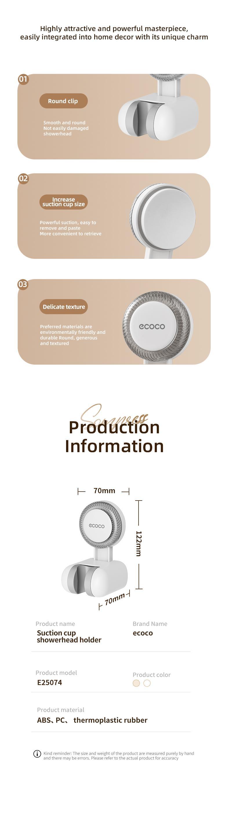 RENEMOS Relocatable Shower Head Holder - Damage-Free Suction Cup Mount - No Drill, No Tools Needed - Adjustable Shower Stand for Tile & Glass - Reusable & Removable - Perfect for Apartments & Rentals