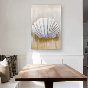Begin Home Decor C1MP2436CN7K2S 24 x 36 in. Feston Shell - Living Room Sea Metal Print Wall Art for Home Decor