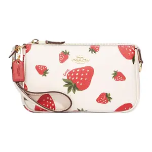 Coach Nolita 19 Strawberry Print Canvas and Leather Crossbody Bag for Women