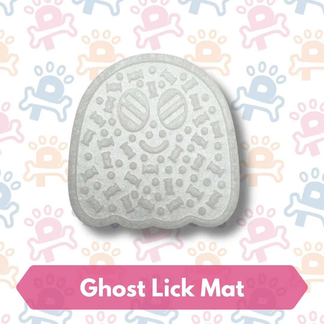 Ghost Silicone Lick Mat for Dogs and Cats | Pet Feeding Mat | Slow Feeder Enrichment