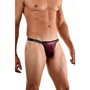 Brave Person Mens Faux Leather G-String Underwear