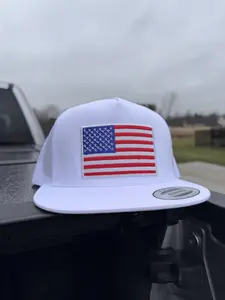 American Flag SnapBack with Snap Adjustment Multi Variant Patriotic Hat Custom Embroidered Hat