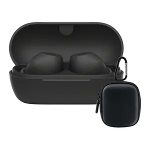 Truly Wireless Noise-Canceling Earbuds (Black) Bundle with Case for Sony