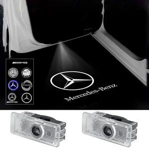 2Pcs Car Door Welcome Lights LED Projector Lamp for Mercedes Benz CLA 2013 2014 2015 2016 2017 E Class Coupe C207 Cabriolet A207 2009 2014 2015 2016 2017 CLS C218 2010 2011 2012 2013 2014 2015 2016 2017 Auto Decoration Accessories