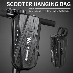 WEST BIKING Large Capacity Scooter Bag. Reflective Waterproof Multi-function Bicycle Storage Electric Scooter Hanging Bag Bike Bag Cycling Bag
