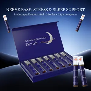 Puiiso  4200mg Ashwagandha+1g Fish oil is highly nutritious--Vitamin C, Root Powder & Extract Supplement with Ashwagandha - Supports Relaxation L-Theanine Supports Cortisol Balance Mood Sleep 7 Servings Travel Packets Dietary Supplement