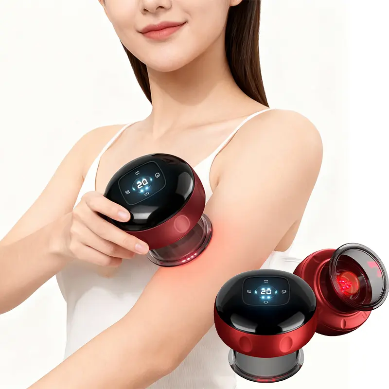 12-Speed Adjustable Lightweight Electric Cupping Therapy Instrument - Smart Cordless Heating Breathing Massager, Large Suction, USB Rechargeable, Scraping Tool, Winter Gift