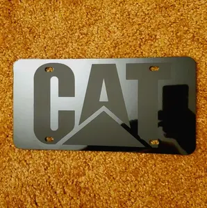 C-A- Smoked License Plate with Mounting Bolts - Made in the USA! 12x 6 100% Aluminum with Pre-Drilled Holes for Easy Installation