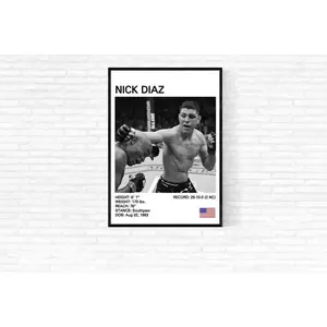Nick Diaz Poster, Nick Diaz Print, Diaz Brothers, MMA Print