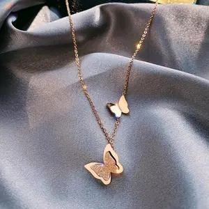 Butterfly Necklace, Gold Necklace, Gift For Mom, Necklaces For Teen Girls, Fashion Jewelery With Gift Box Mother's Day gift Alina Fashion birthday gift