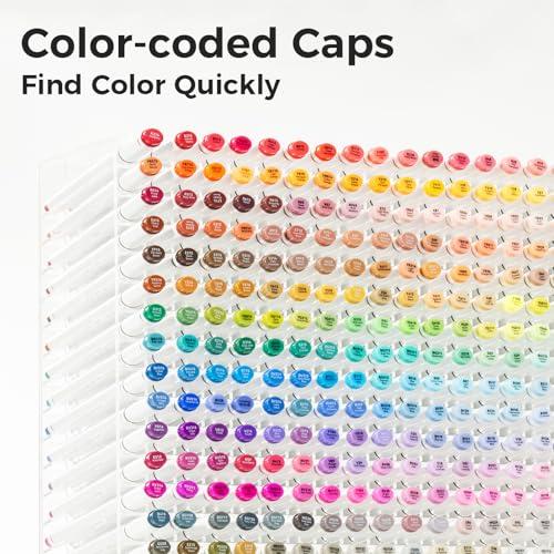 Ohuhu Alcohol Markers:  Chisel & Fine - 320 Colors - Double Tipped Art Markers for Artists Adults Coloring Drawing Sketching Illustration - Refillable - AP Certificated - Oahu Series of Ohuhu - Valentine's Day Gift